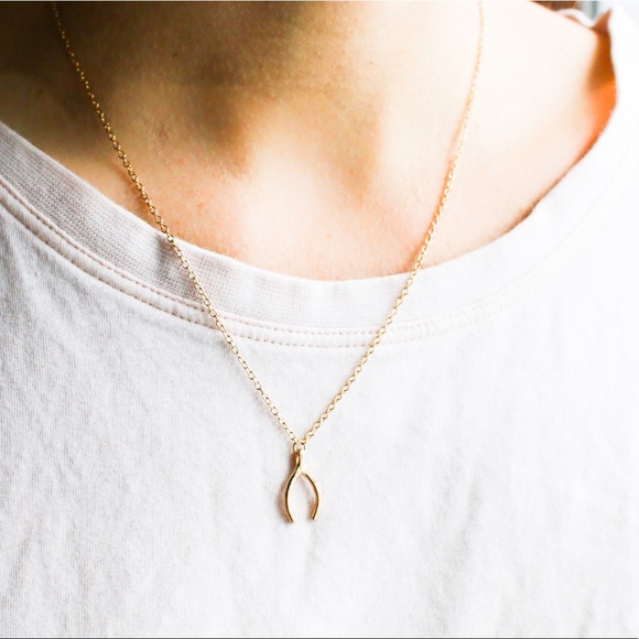 Dainty Wishbone Necklace - Picture 3 of 7